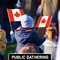 G128 12 Pack Handheld Canada Canadian Stick Flags | 12x18 In | Printed 150D Polyester, Country Flag, Solid Wooden Stick, Spear Gold Tip